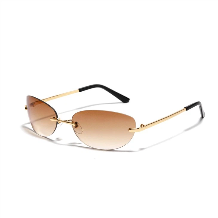 Oval Rimless Sunglasses